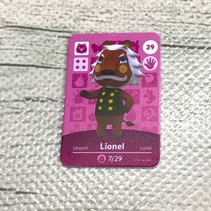 Animal Crossing Amiibo Lionel Mini NFC Card Scan in Villager ACNH Switch.